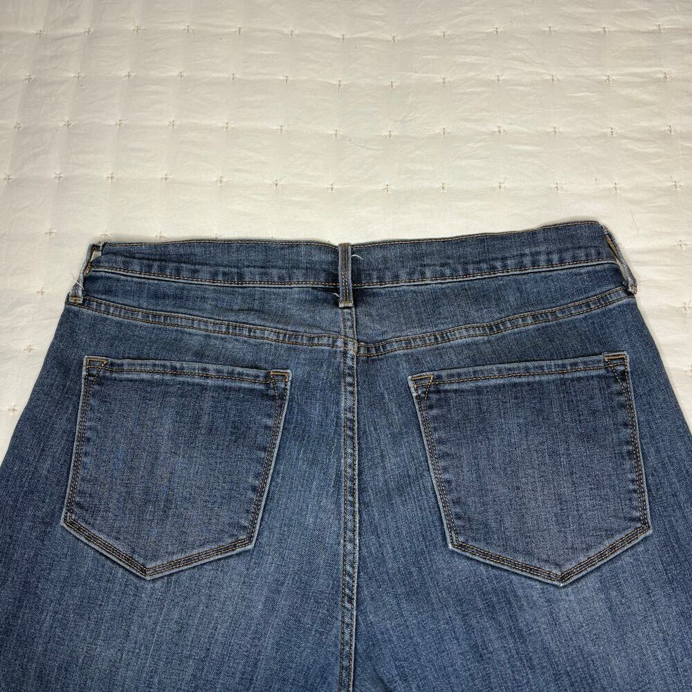 Old Navy Curvy Mid-Rise Skinny Distressed Jeans Women's 12R Blue Stretch Denim - Picture 4 of 11